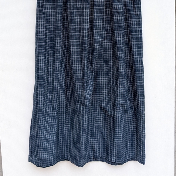 VINTAGE women's navy corduroy and plaid holiday overall pinafore jumper dress - Picture 9 of 10